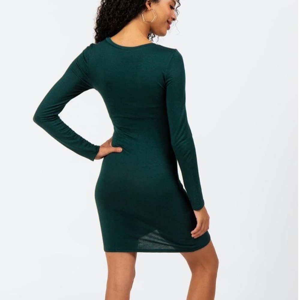 Jersey Shirred Asymmetrical draped Mini Dress sexy - Picture 2 of 4